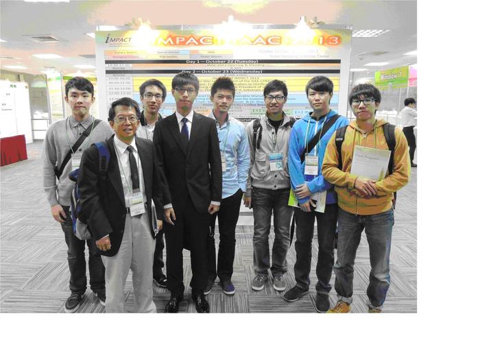 IMPACT2013國際研討會(台北南港) 2013年10月22日至 10月25日  蔡明義教授及電子構裝實驗室團隊